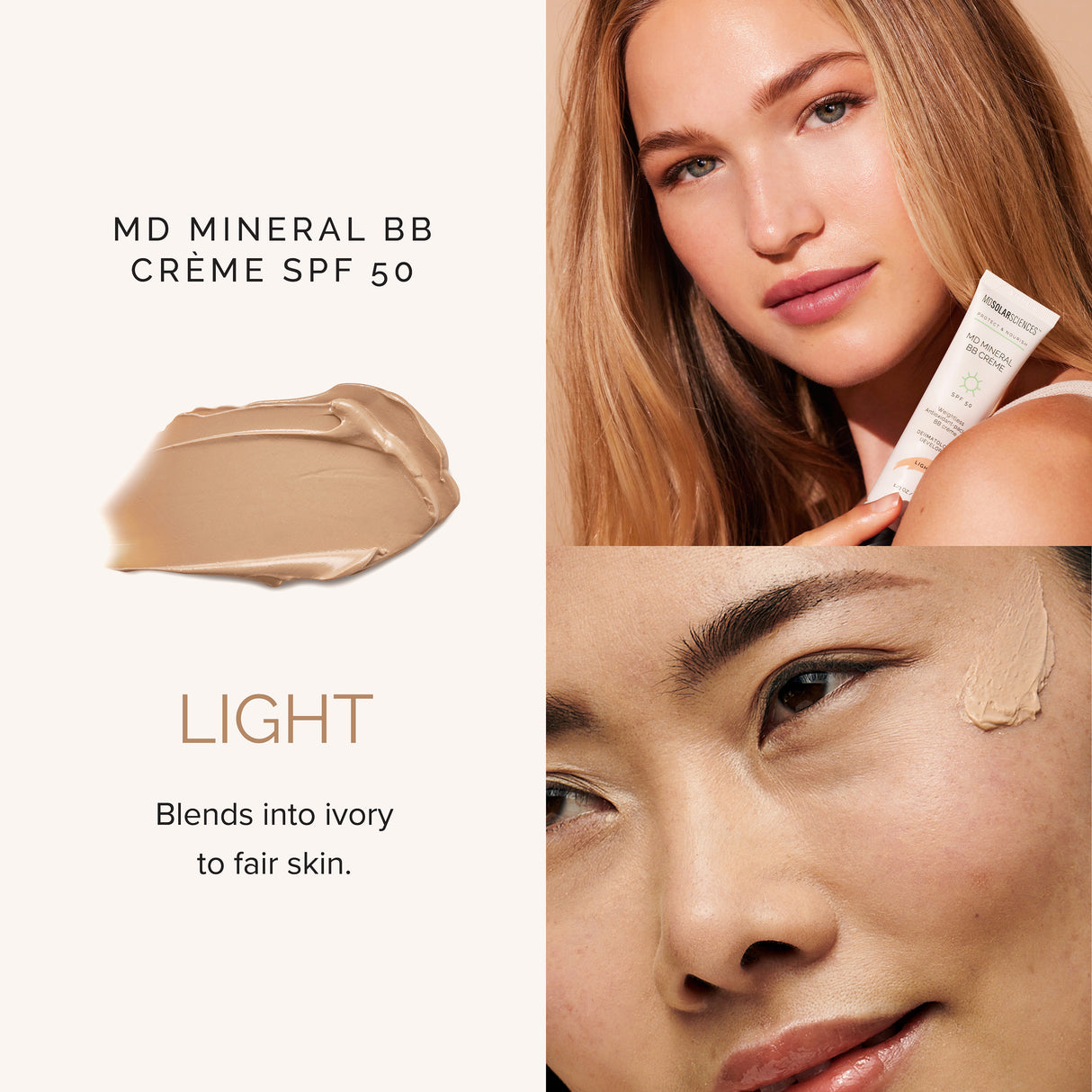 MD Mineral BB Crème Light SPF 50 - LIGHT