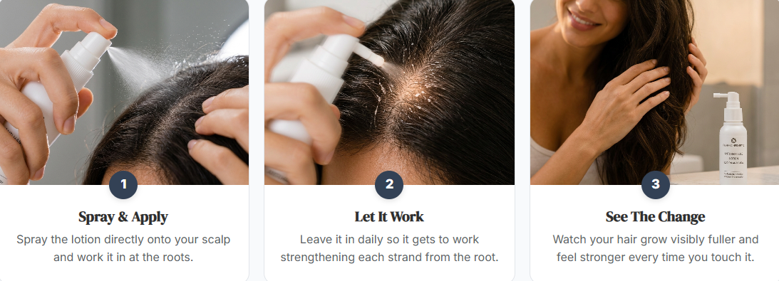 Experience Fuller, Stronger Hair In 3 Easy Steps