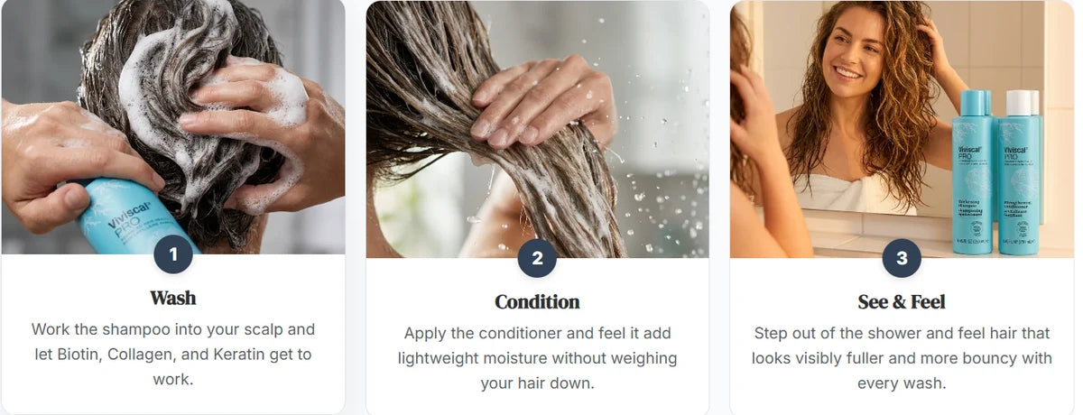 Experience Fuller, Thicker-Looking Hair In 3 Easy Steps