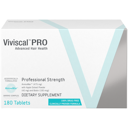 Professional Strength Hair Growth Supplement Tablets 180 Tablets & Viviscal Professional Thickening Shampoo-Researched Formula