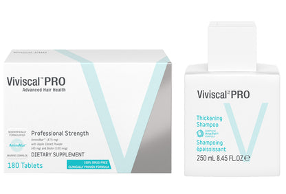 Professional Strength Hair Growth Supplement Tablets 180 Tablets & Viviscal Professional Thickening Shampoo-Researched Formula